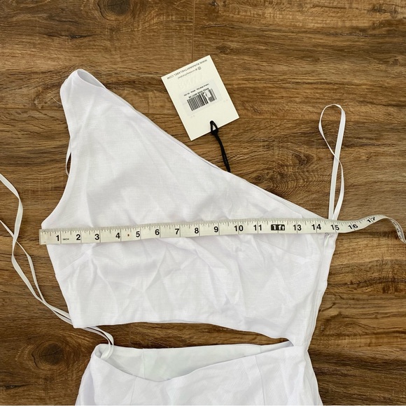 RUNAWAY THE LABEL Cedros Cut Out Slip Midi dress in White Size XS NWT - Picture 10 of 14